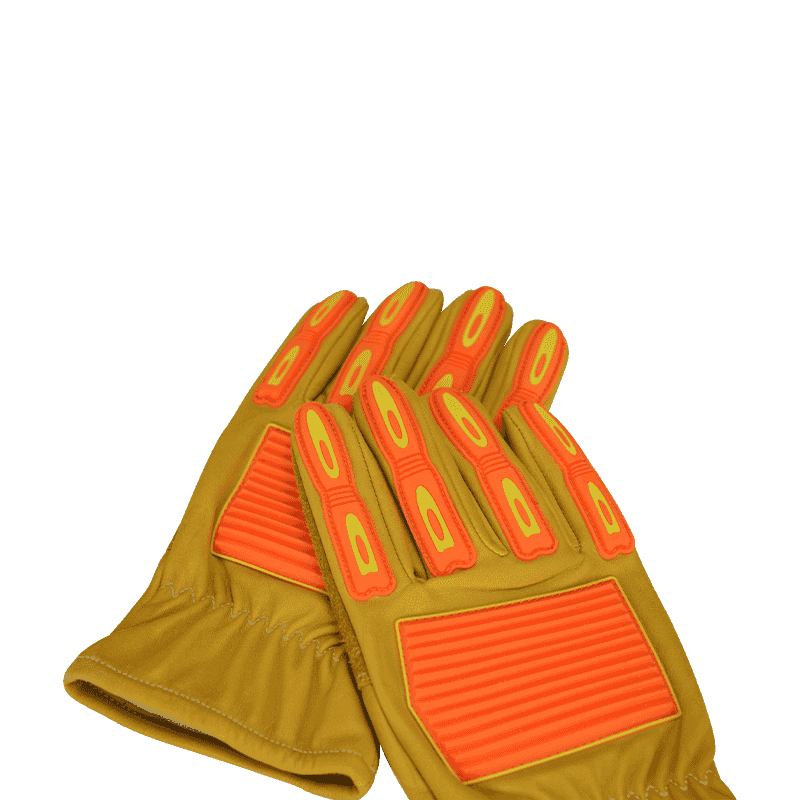 Guantes de piel de vaca antiimpacto, retardantes de llama, resistentes al agua, resistentes al aceite