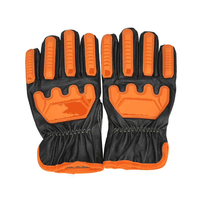 Guantes de piel de vacuno antiimpacto con protección contra arco repelente al agua