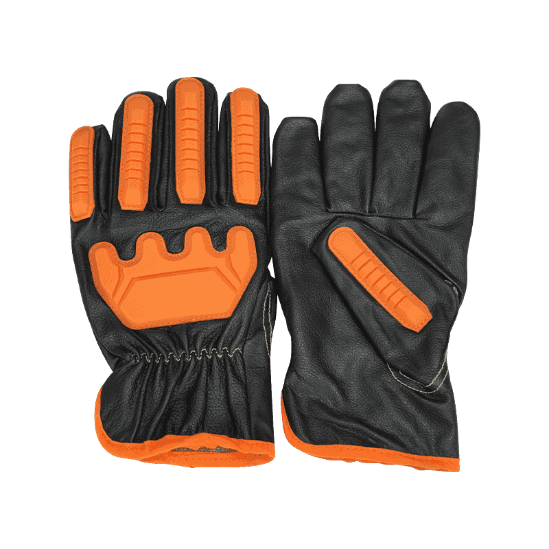Guantes de piel de vacuno antiimpacto con protección contra arco repelente al agua