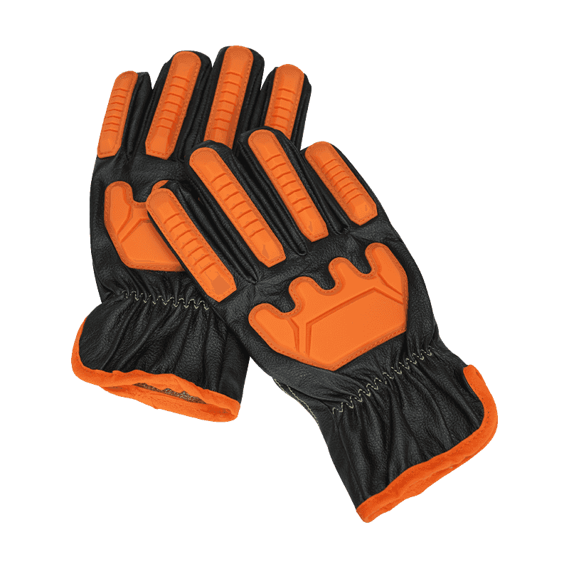 Guantes de piel de vacuno antiimpacto con protección contra arco repelente al agua
