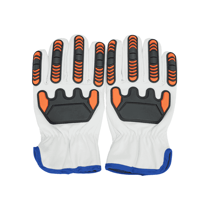 Guantes de piel de vacuno resistentes a cortes y antiimpactos