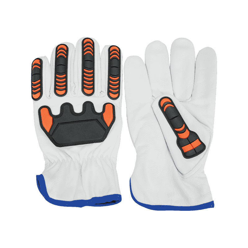 Guantes de piel de vacuno resistentes a cortes y antiimpactos