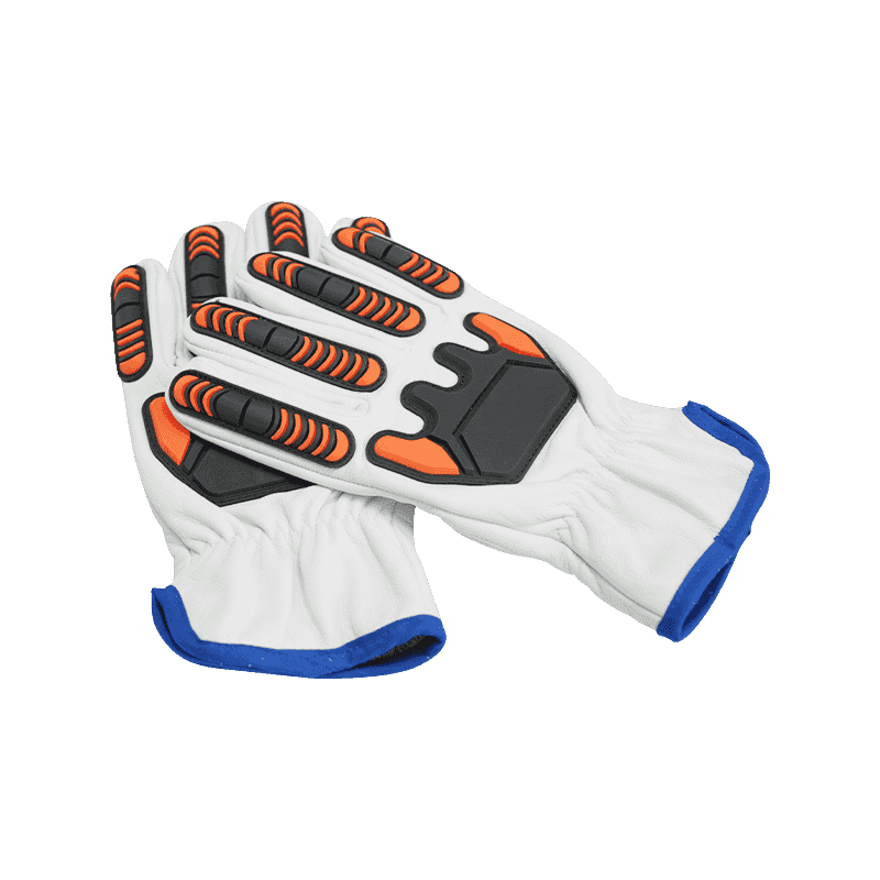 Guantes de piel de vacuno resistentes a cortes y antiimpactos