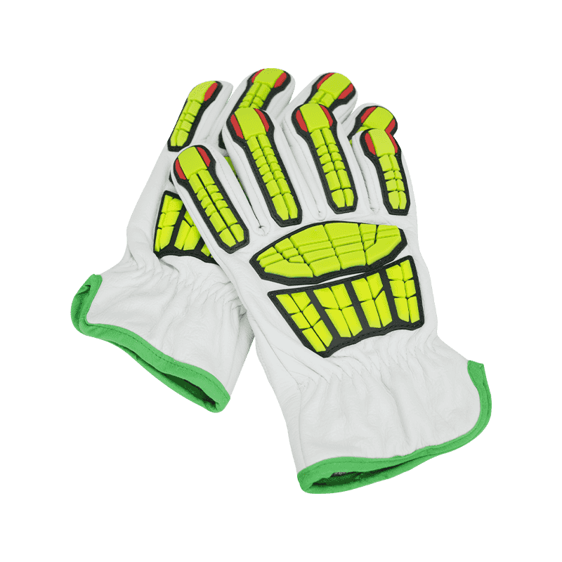 Guantes de piel de vacuno resistentes a cortes y antiimpactos