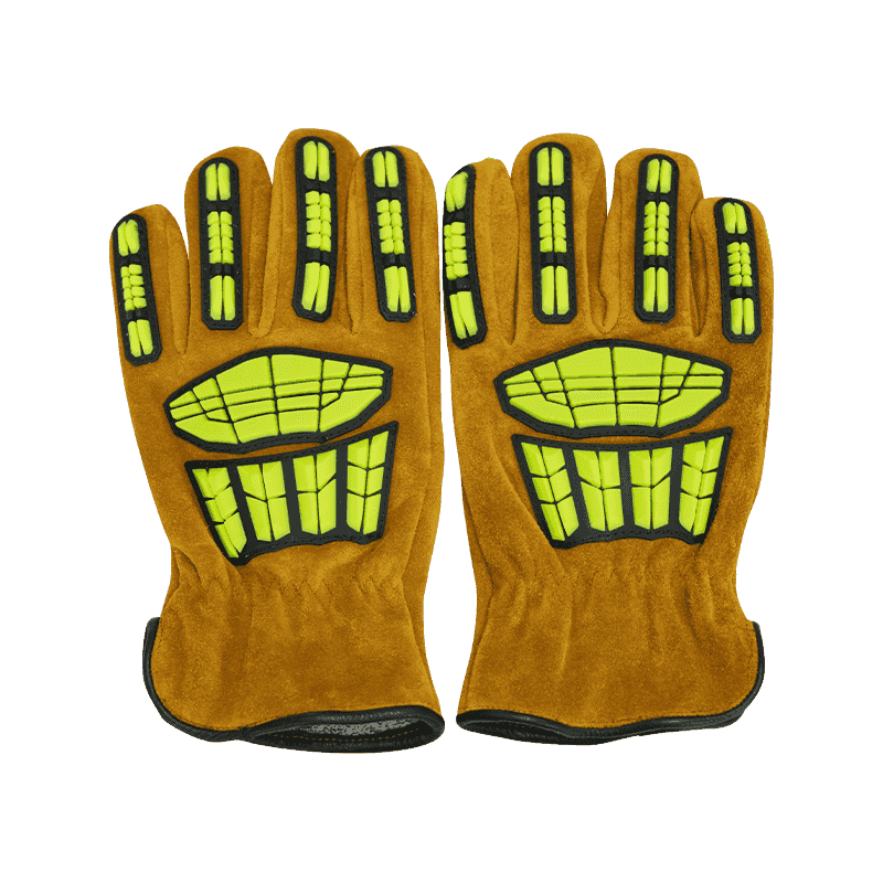 Guantes impermeables de cuero de vaca resistentes al frío, resistentes al aceite