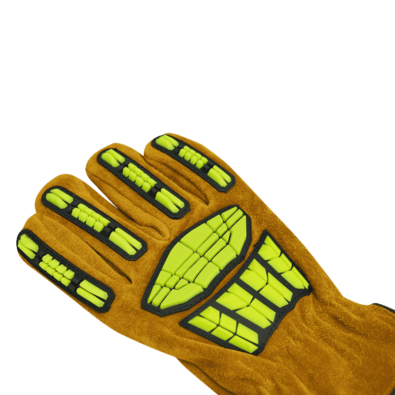 Guantes impermeables de cuero de vaca resistentes al frío, resistentes al aceite