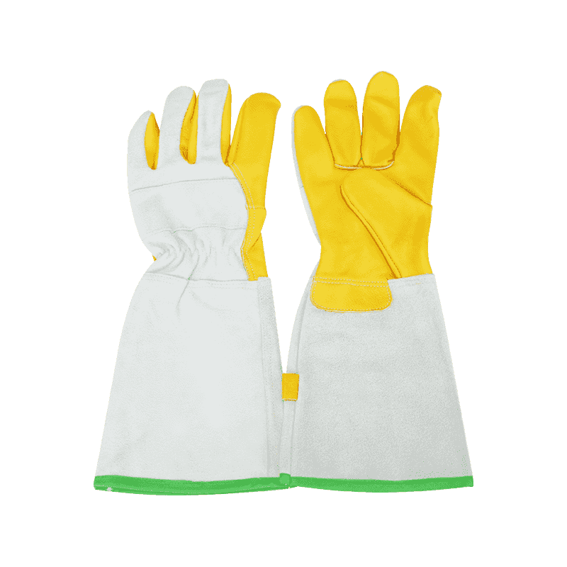Guantes de soldadura de cuero de vaca alargados