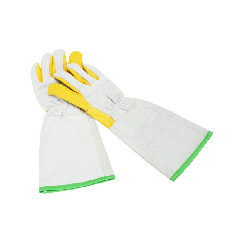 Guantes de soldadura de cuero de vaca alargados