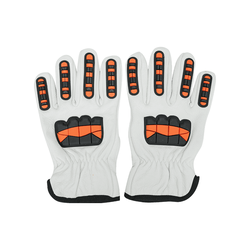 Guantes de piel de vacuno resistentes a cortes y antiimpactos