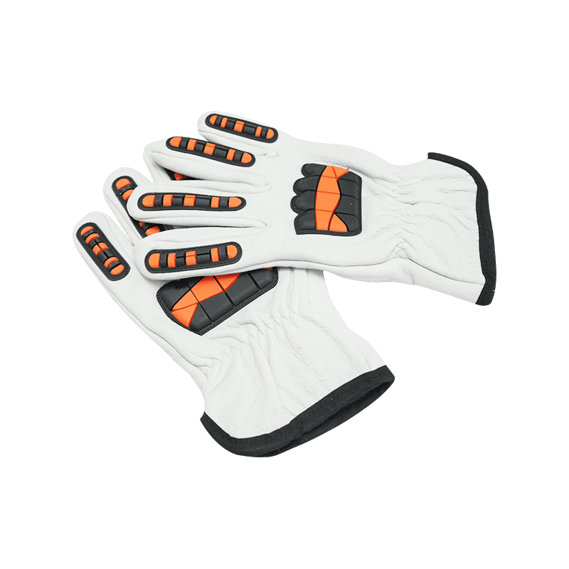 Guantes de piel de vacuno resistentes a cortes y antiimpactos
