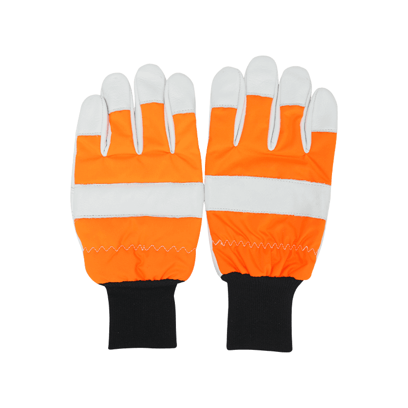 Guantes de trabajo con motosierra resistentes a cortes de cuero de vaca