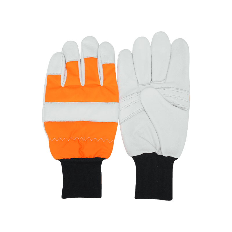 Guantes de trabajo con motosierra resistentes a cortes de cuero de vaca