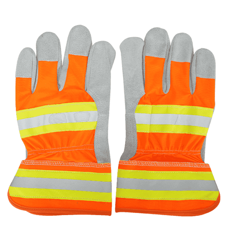 Guantes de trabajo de cuero serraje de vaca