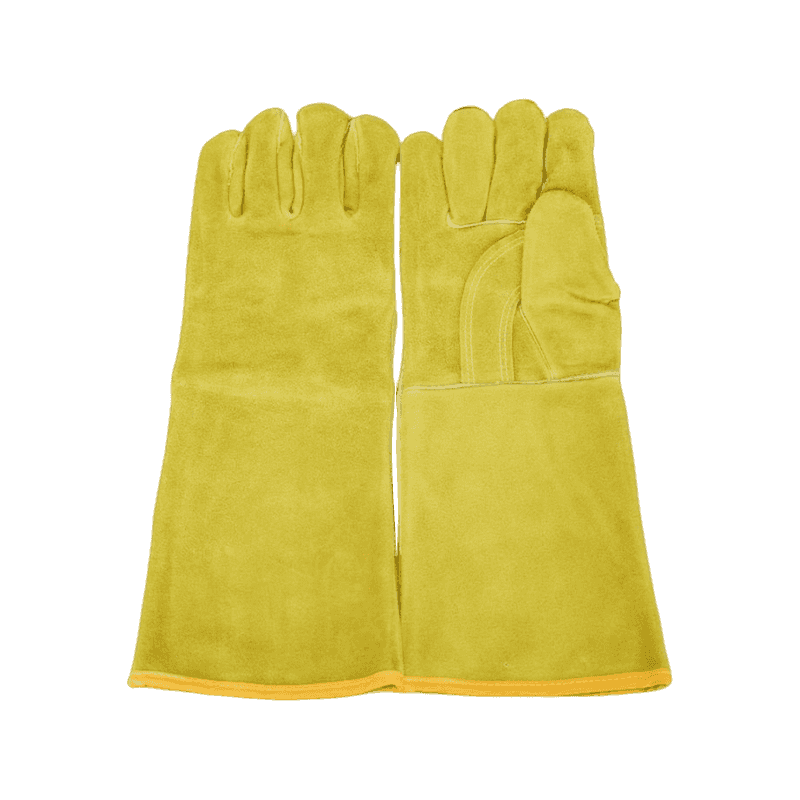 Guante de soldadura de cuero dividido de vacas Guante de soldadura de cuero dividido de vacas